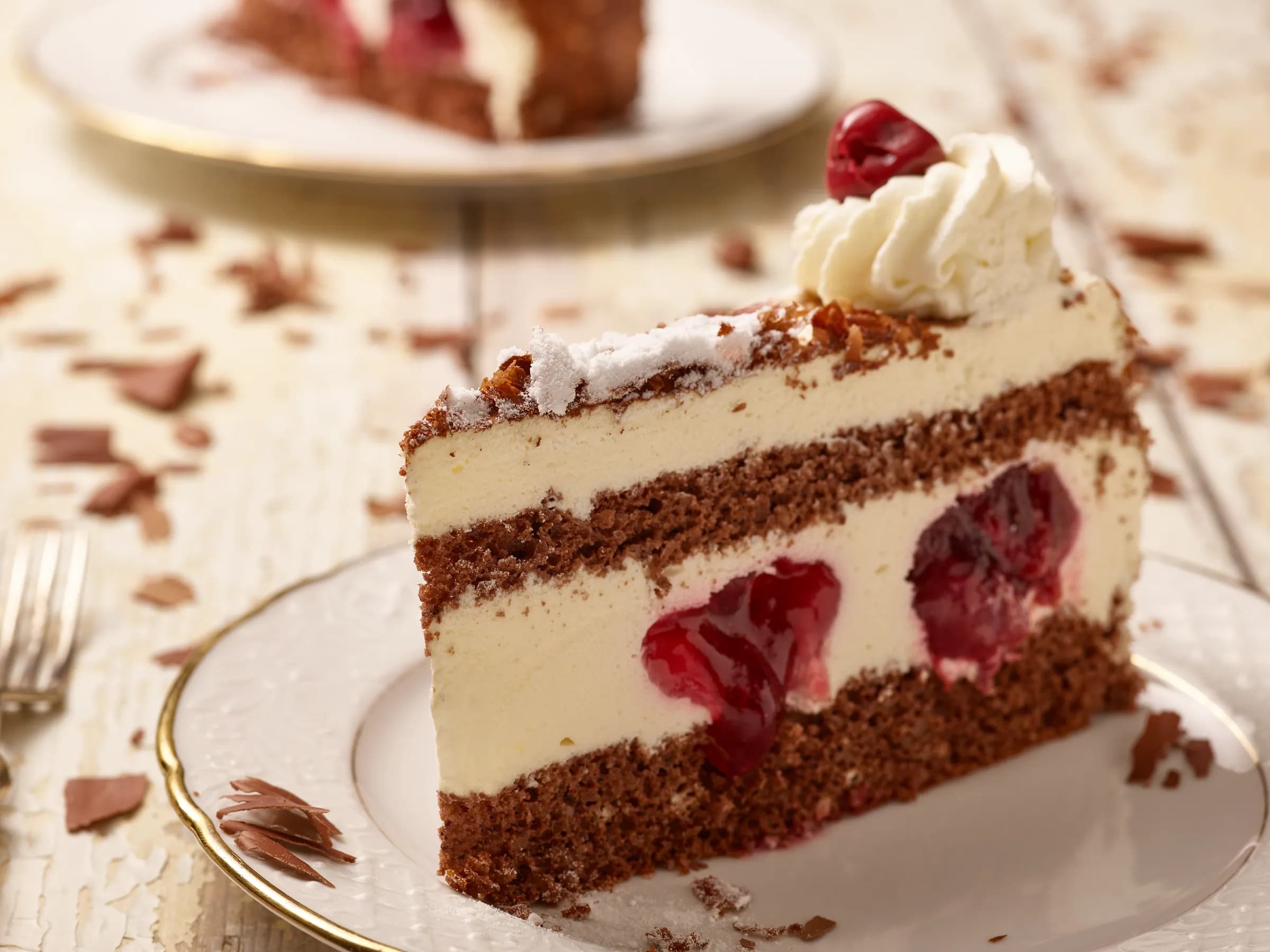 Stück Schwarzwälder Kirschtorte